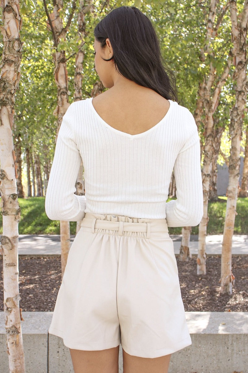 Jenny Long Sleeve Bodysuit White